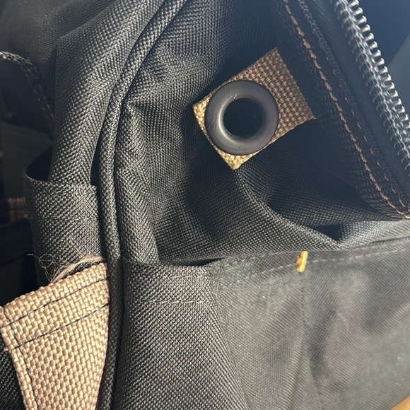 CLC Custom Leathercraft Canvas Work Tool Bag Makeup Tote 14 Pocket 12’ Black Tan - Picture 6 of 9